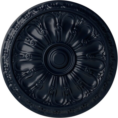 Ekena Millwork Kirke Ceiling Medallion (Fits Canopies up to 3 3/4"), Hand-Painted Midnight Dream, 15 3/4"OD x 5/8"P CM16KIMDF